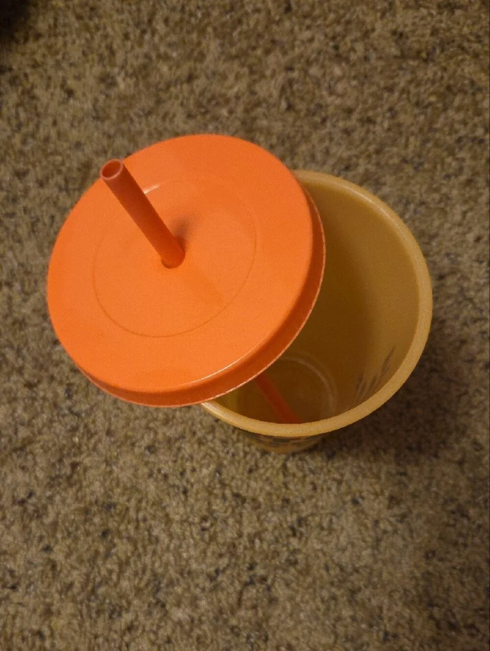 Orange Reusable Cup with Lid & Straw - 